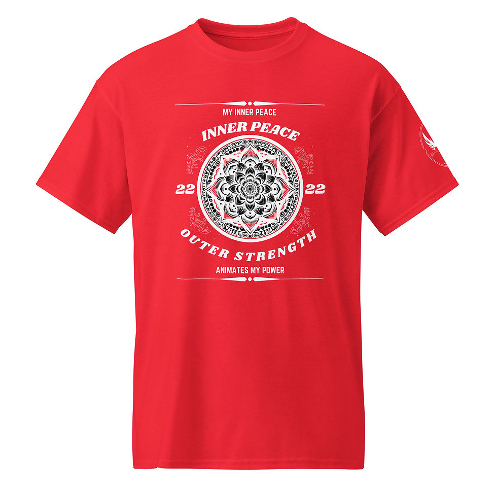 Thumbnail: "Inner Peace, Outer Strength" DryBlend® T-Shirt (White Print)