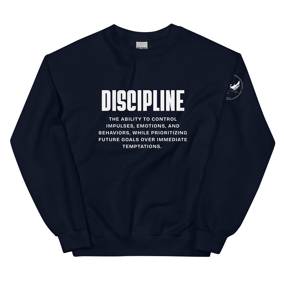 Thumbnail: "Discipline Sustains My Growth" (White Print)