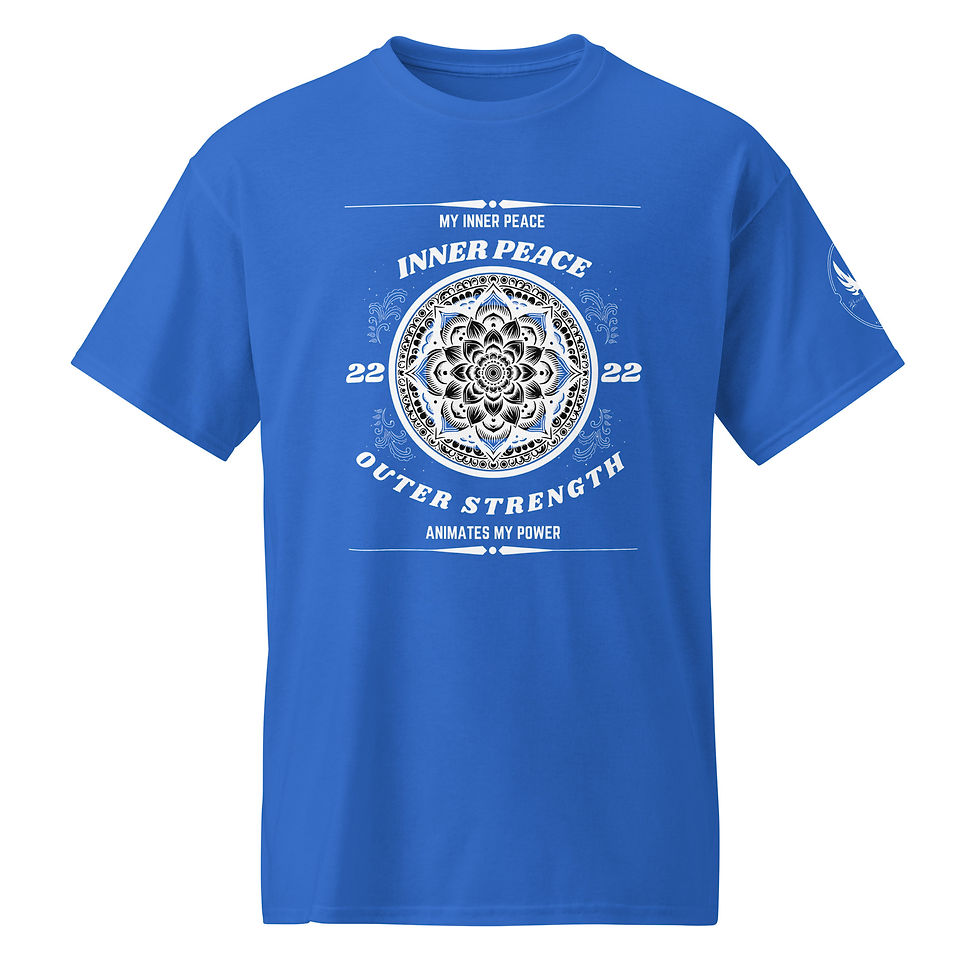 Thumbnail: "Inner Peace, Outer Strength" DryBlend® T-Shirt (White Print)