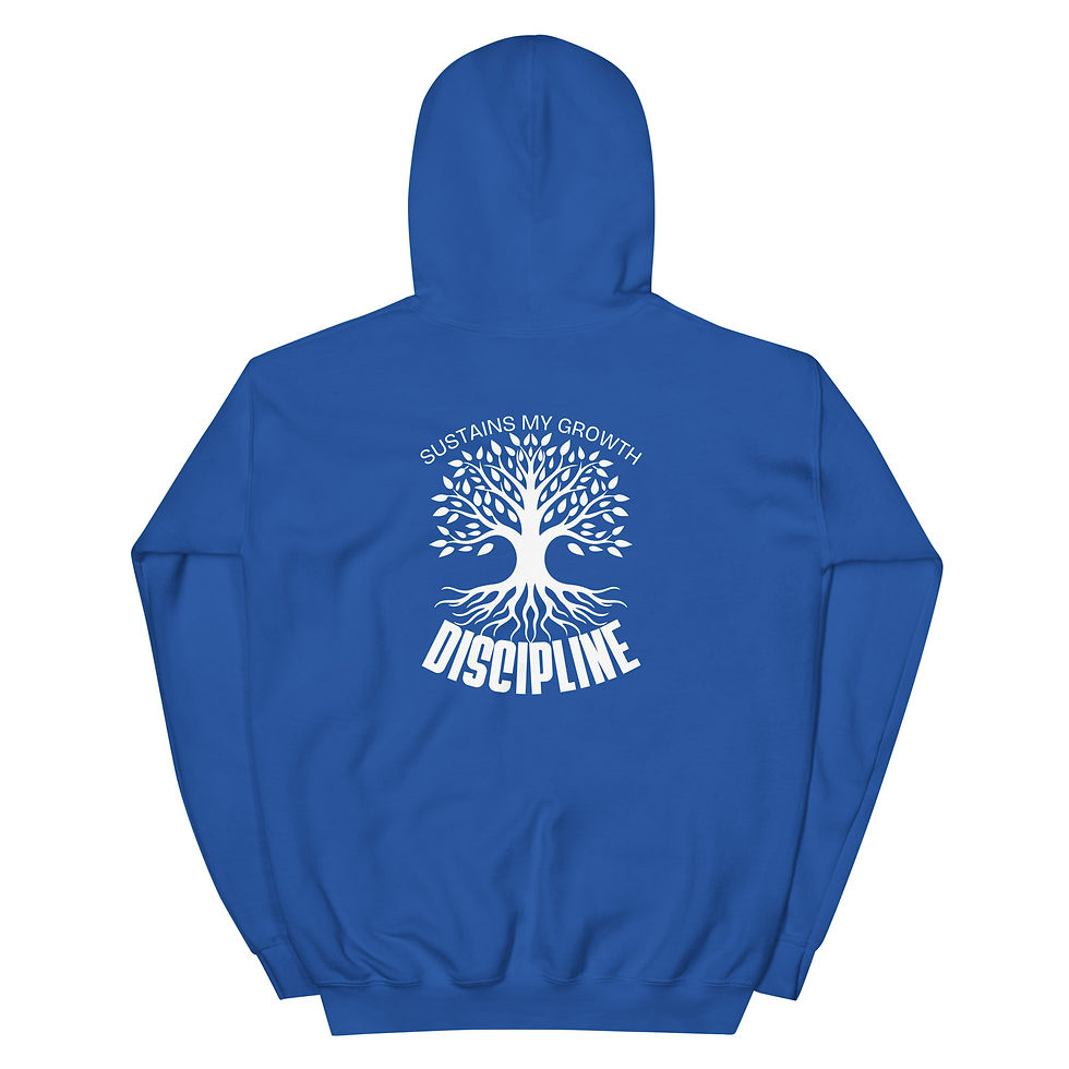Thumbnail: "Discipline Sustains My Growth" Loose Fit (White Print)