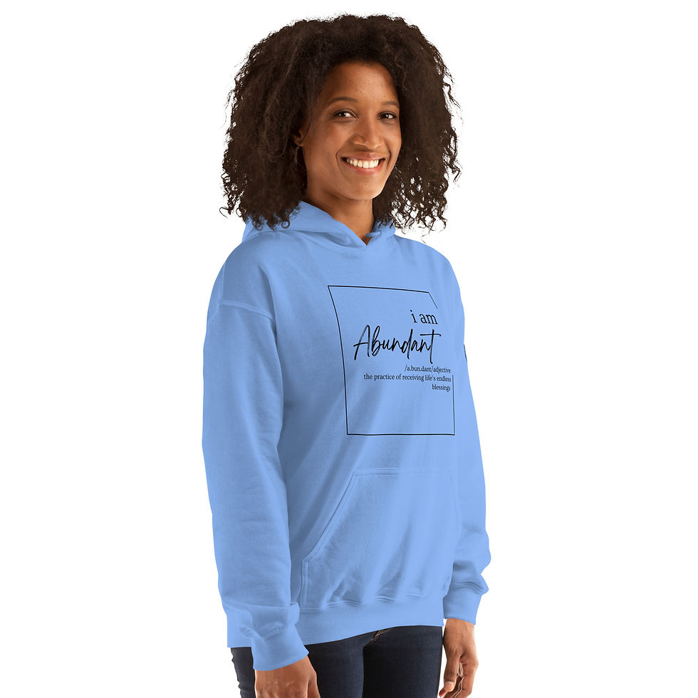 Thumbnail: “I Am Abundant”, Loose Fit (Black Print)