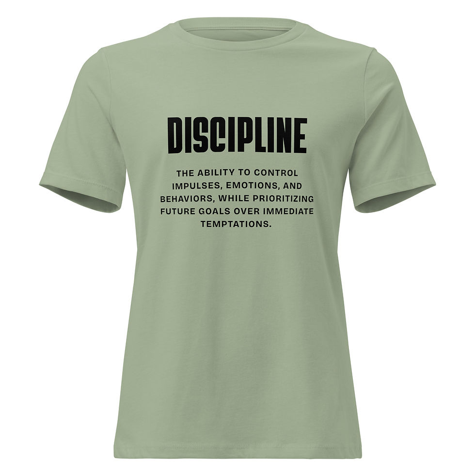 Thumbnail: "Discipline Sustains My Growth" (Black Print)