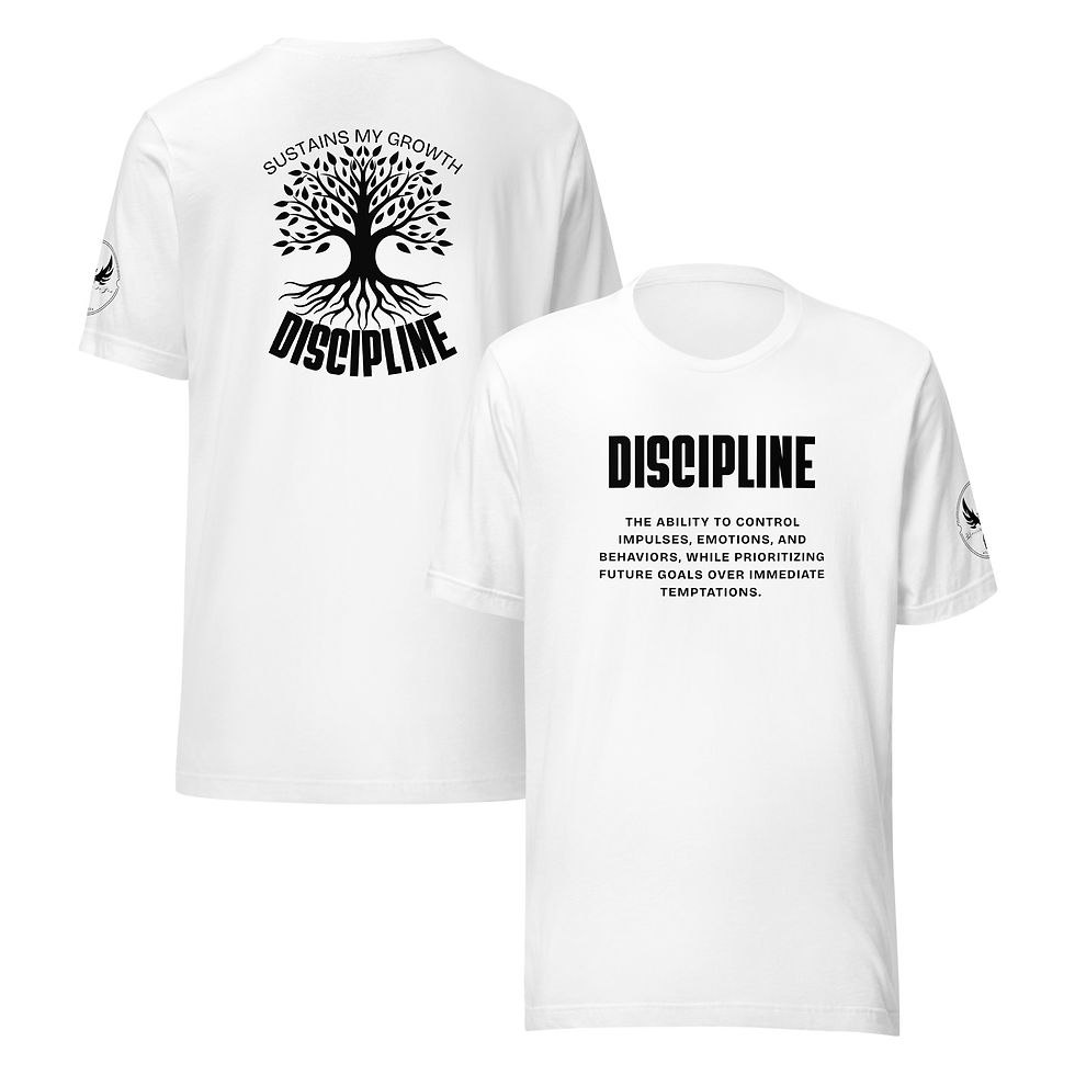 Thumbnail: "Discipline Sustains My Growth" (Black Print)