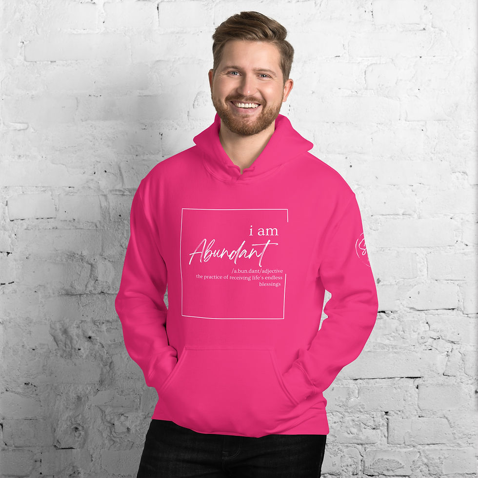 Thumbnail: “I Am Abundant”, Loose Fit (Black Print)