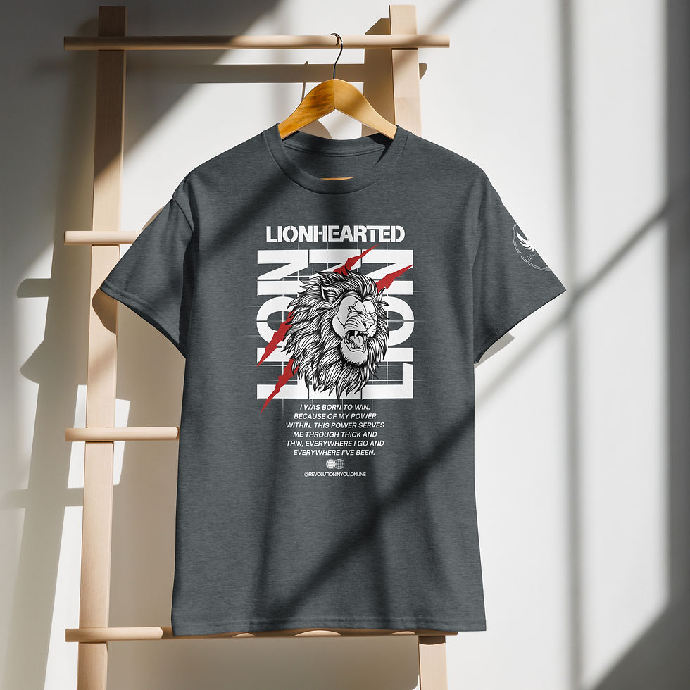 Thumbnail: "Lionhearted" DryBlend® T-Shirt (White Print)