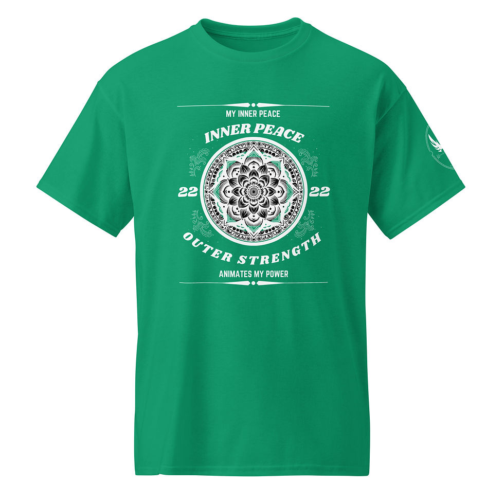 Thumbnail: "Inner Peace, Outer Strength" DryBlend® T-Shirt (White Print)