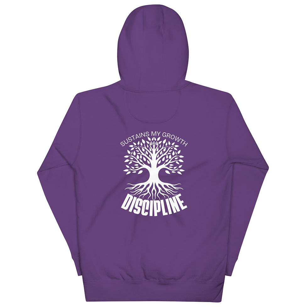 Thumbnail: "Discipline Sustains My Growth" Slim Fit (White Print)