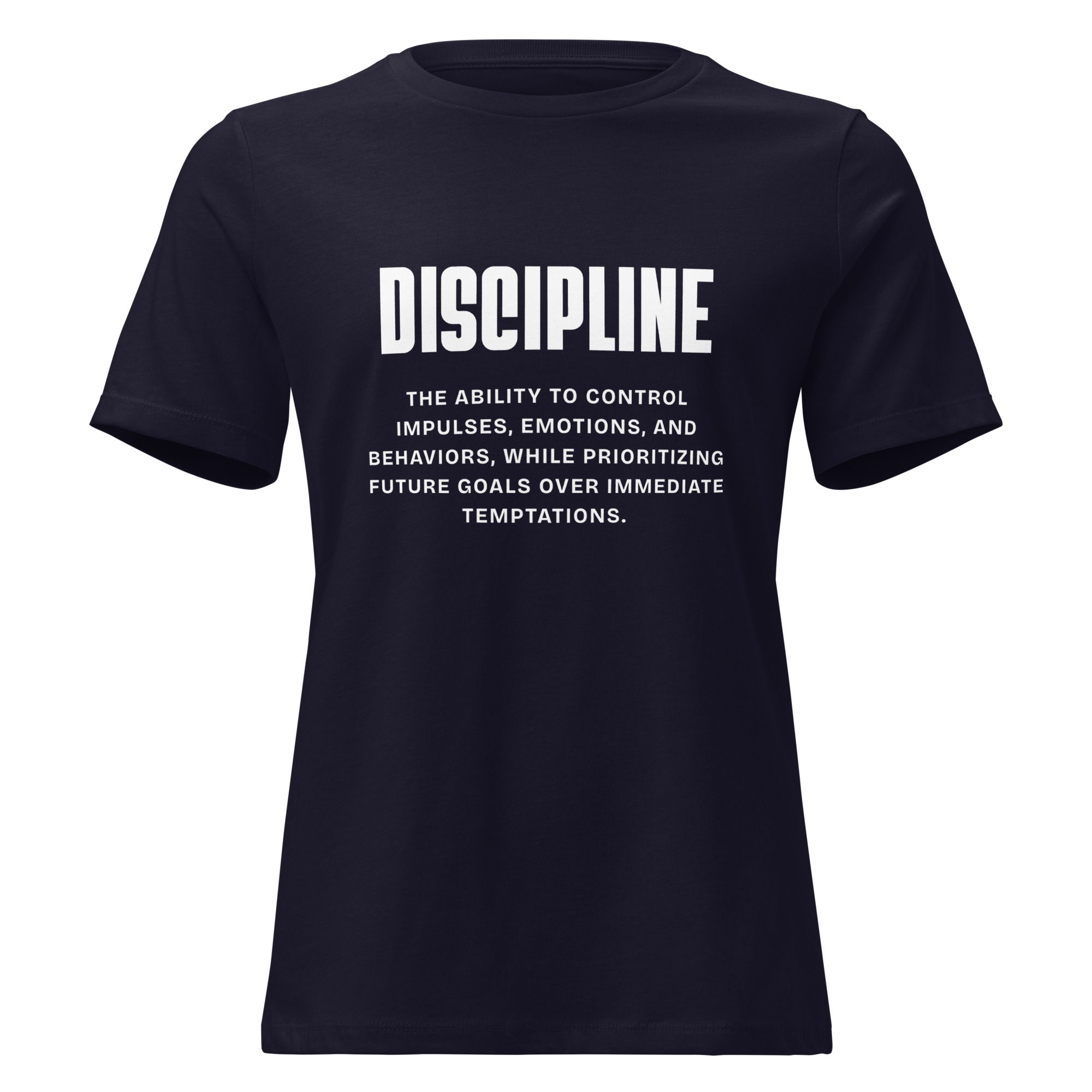 "Discipline Sustains My Growth" (White Print)