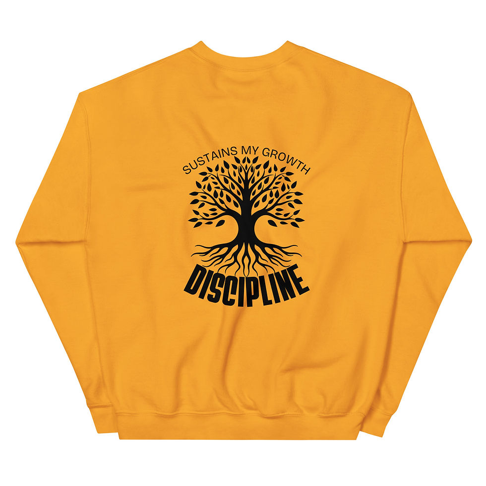 Thumbnail: "Discipline Sustains My Growth" (Black Print)