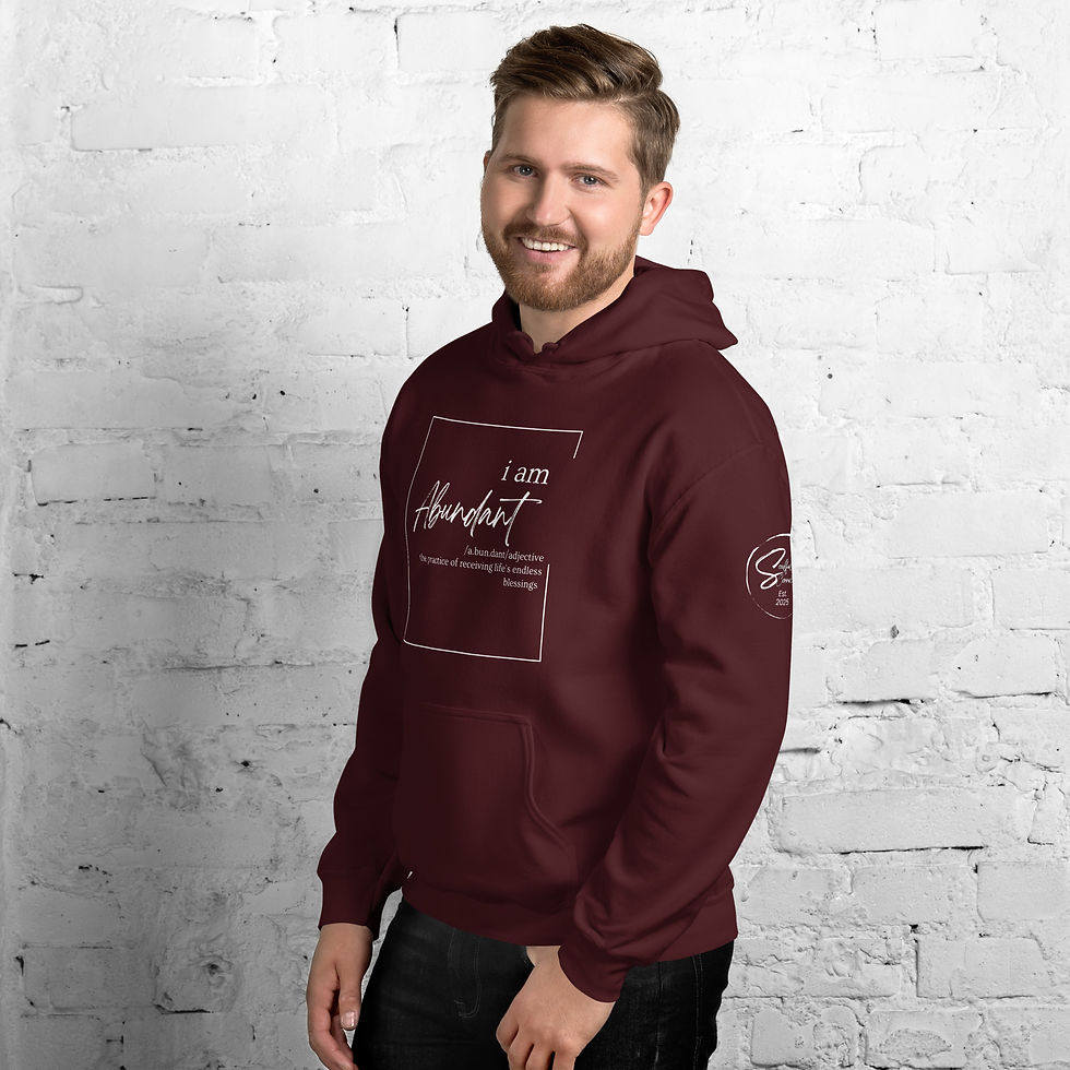 Thumbnail: “I Am Abundant”, Loose Fit (Black Print)