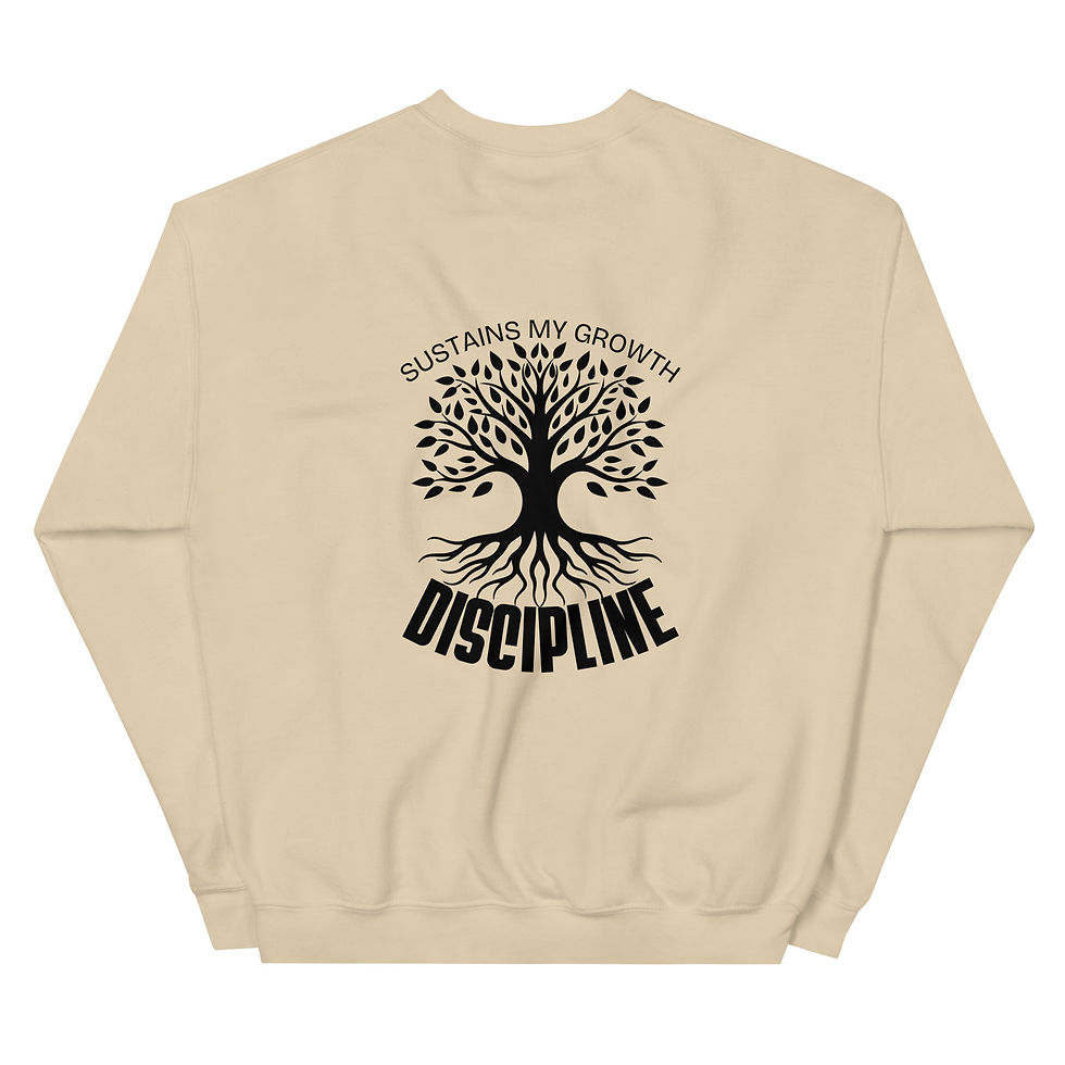 Thumbnail: "Discipline Sustains My Growth" (Black Print)