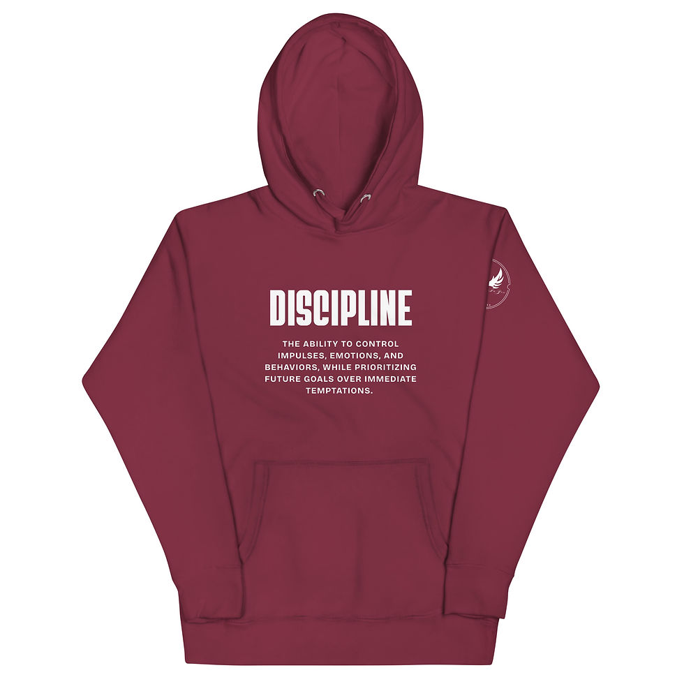Thumbnail: "Discipline Sustains My Growth" Slim Fit (White Print)