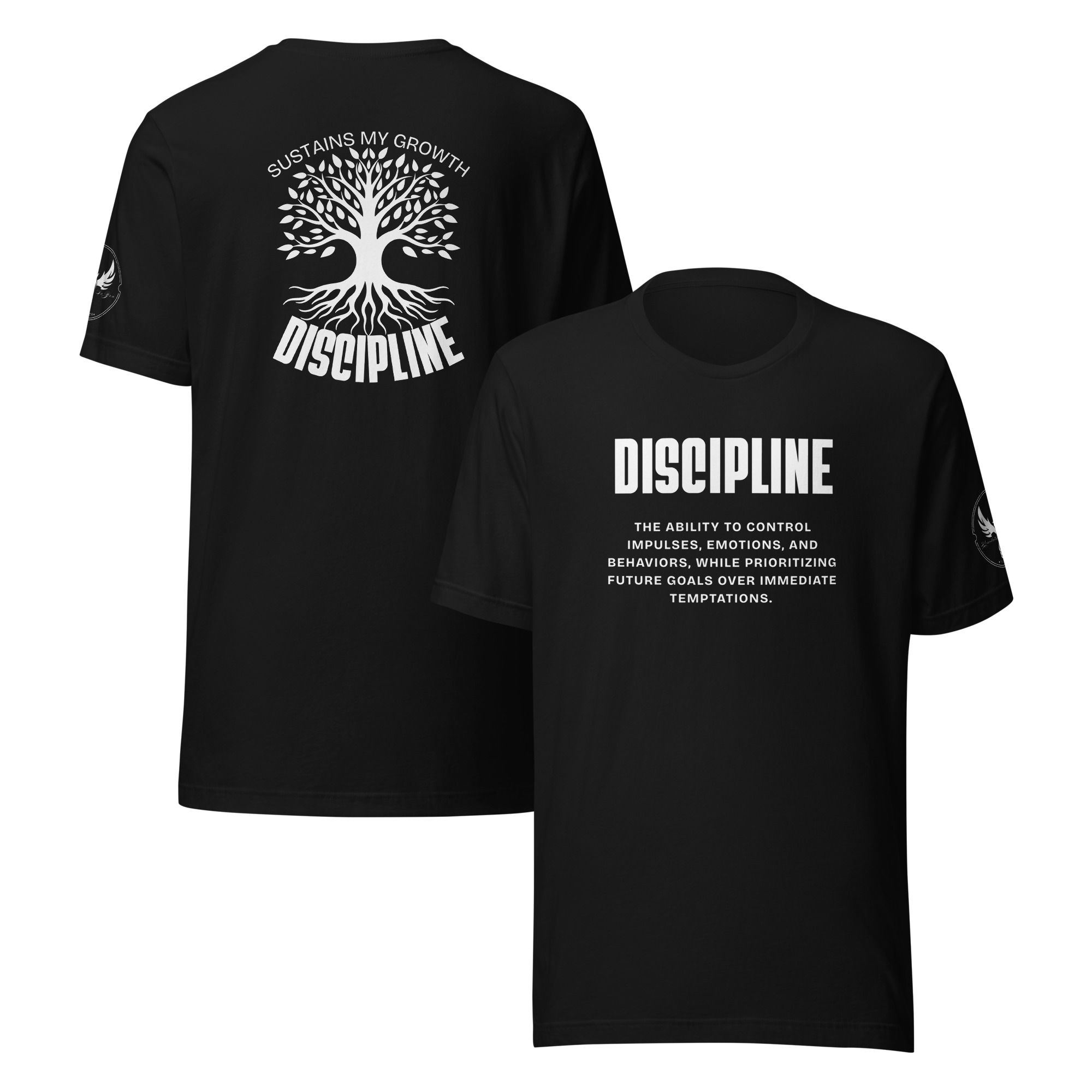 "Discipline Sustains My Growth" (White Print)