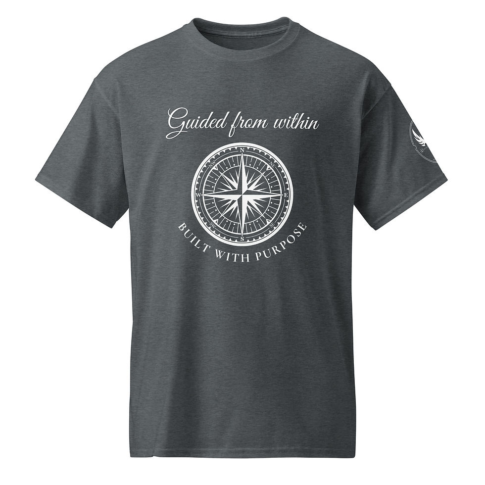 Thumbnail: "Guided From Within" (White Print) DryBlend® T-Shirt
