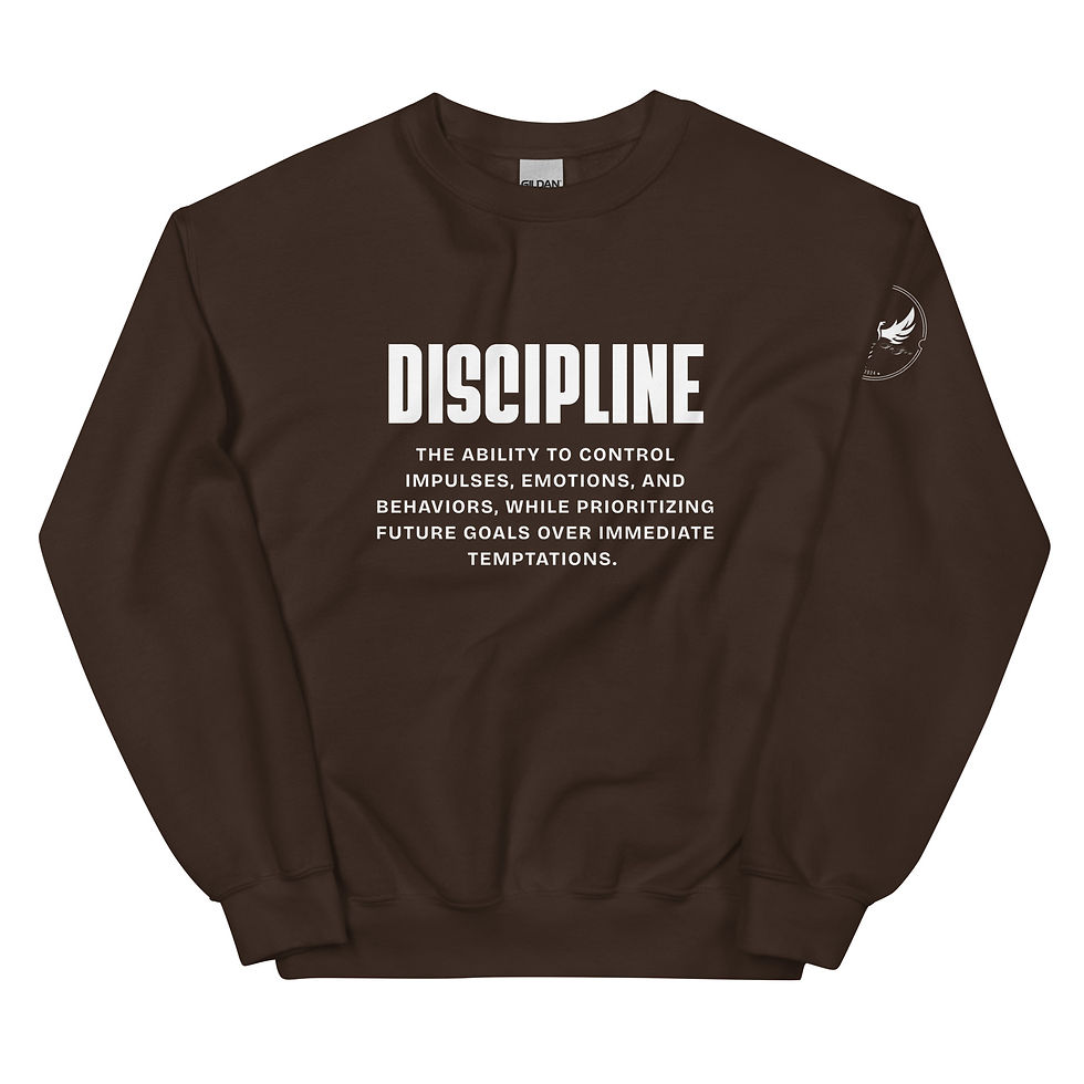 Thumbnail: "Discipline Sustains My Growth" (White Print)
