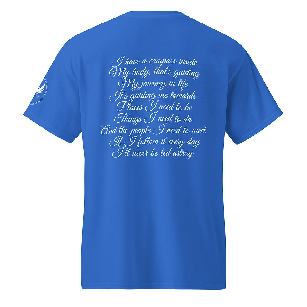 Thumbnail: "Guided From Within" (White Print) DryBlend® T-Shirt