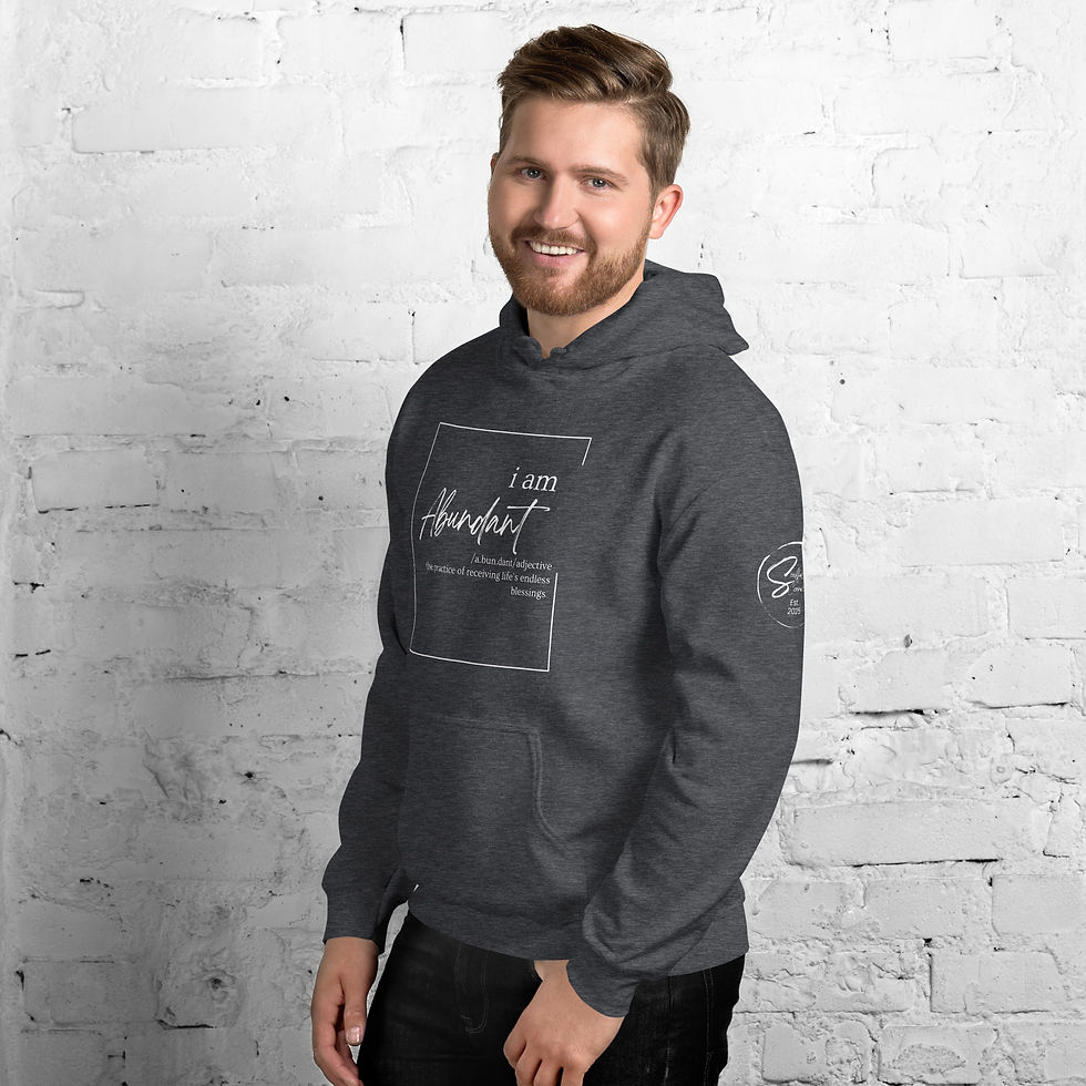 Thumbnail: “I Am Abundant”, Loose Fit (Black Print)