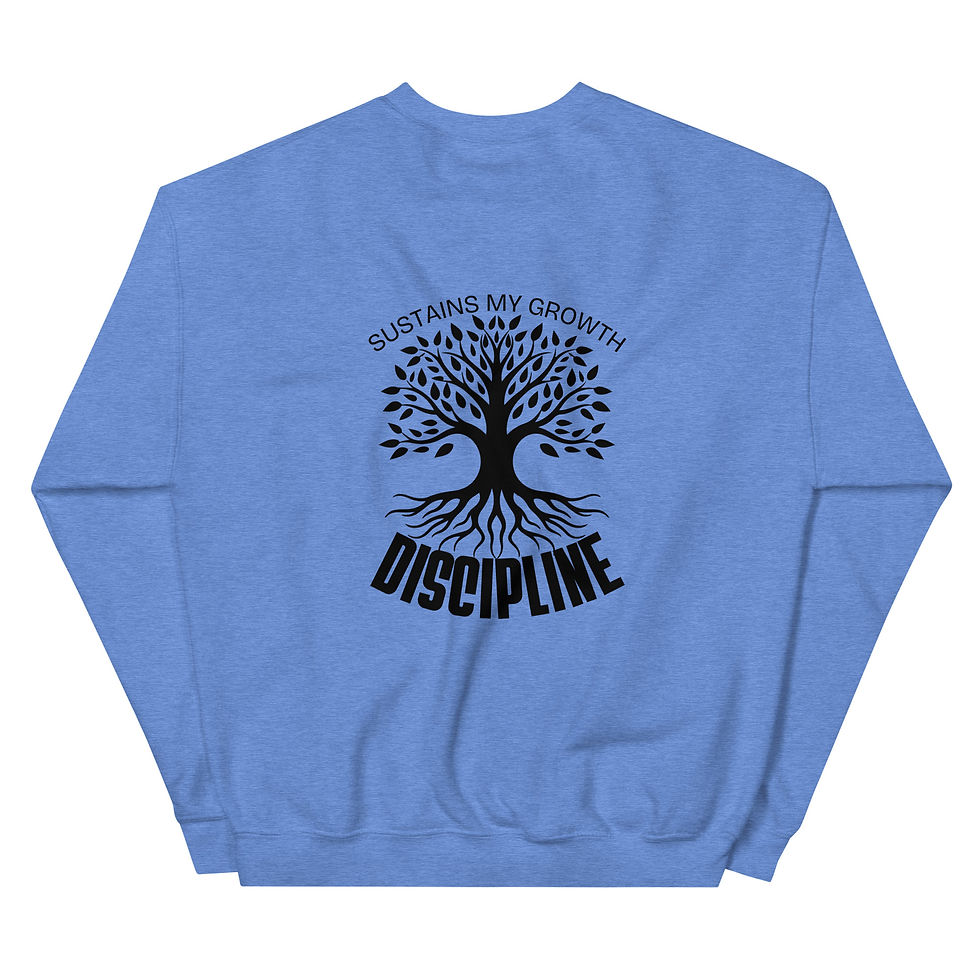 Thumbnail: "Discipline Sustains My Growth" (Black Print)