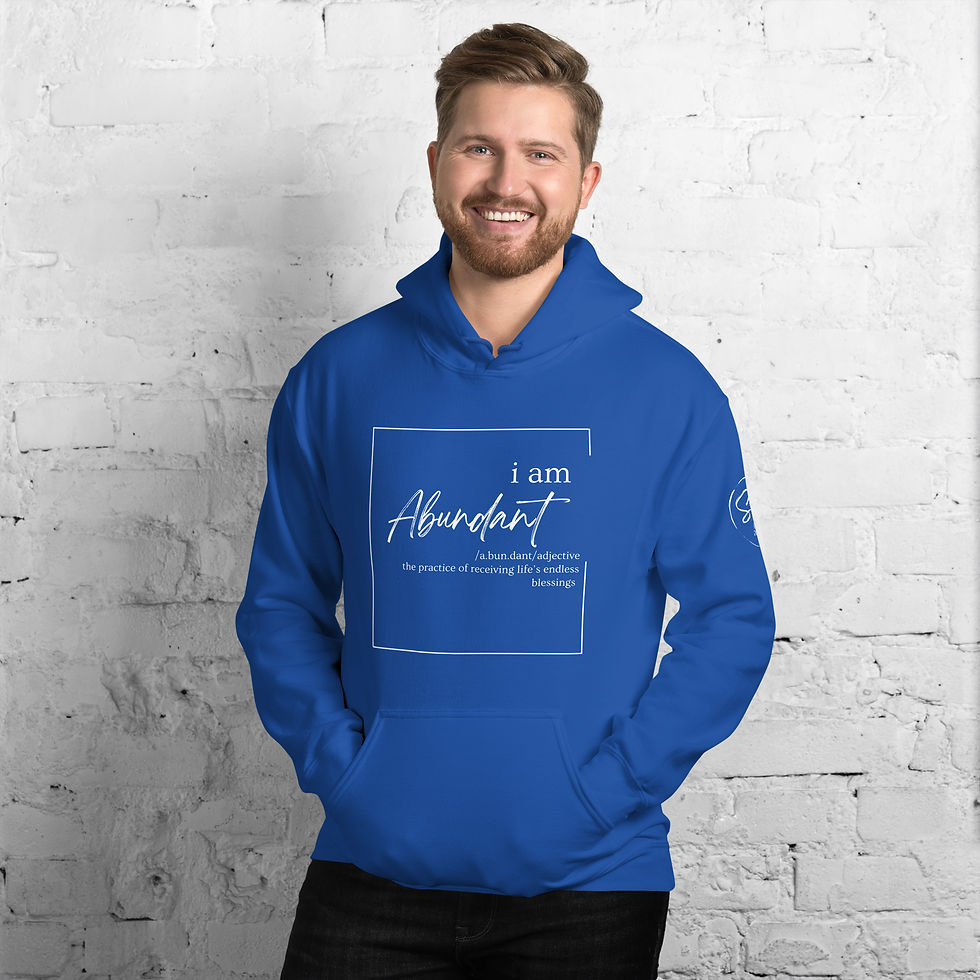 Thumbnail: “I Am Abundant”, Loose Fit (Black Print)