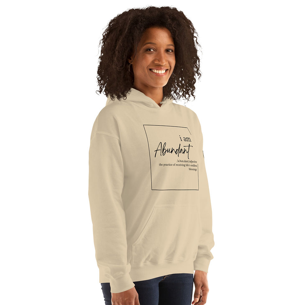Thumbnail: “I Am Abundant”, Loose Fit (Black Print)