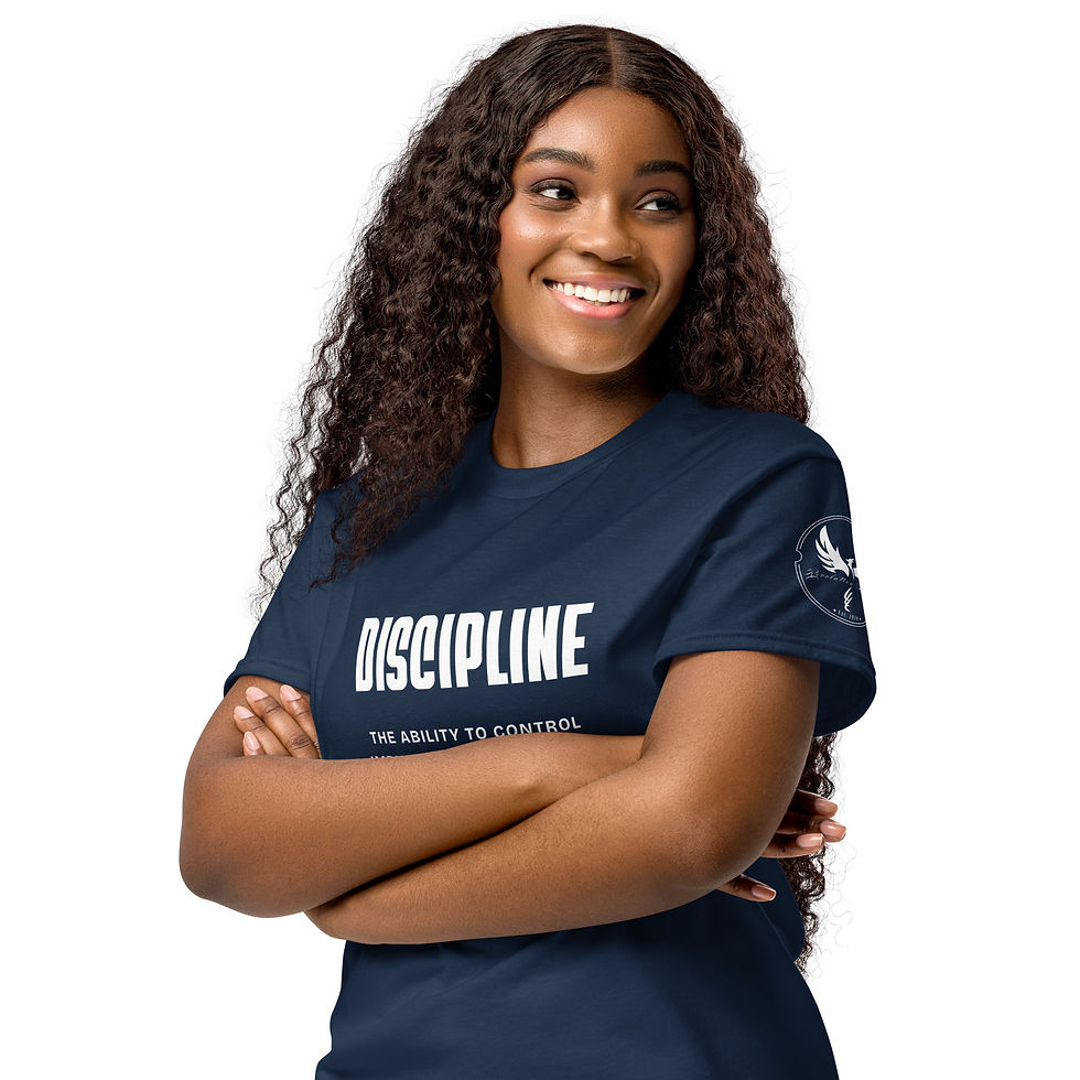 Thumbnail: "Discipline" DryBlend® T-Shirt (White Print)