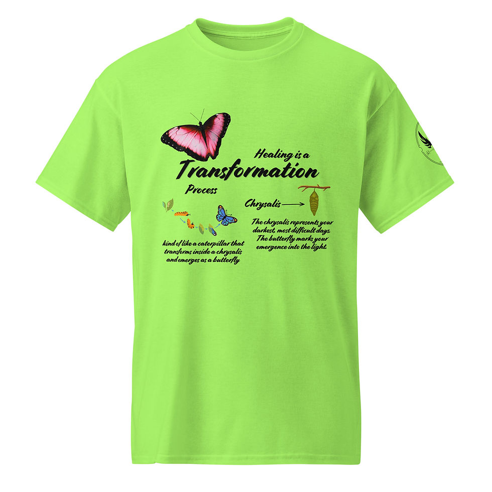 Thumbnail: "Healing Is a Transformation Process" DryBlend® T-Shirt (Black Print)