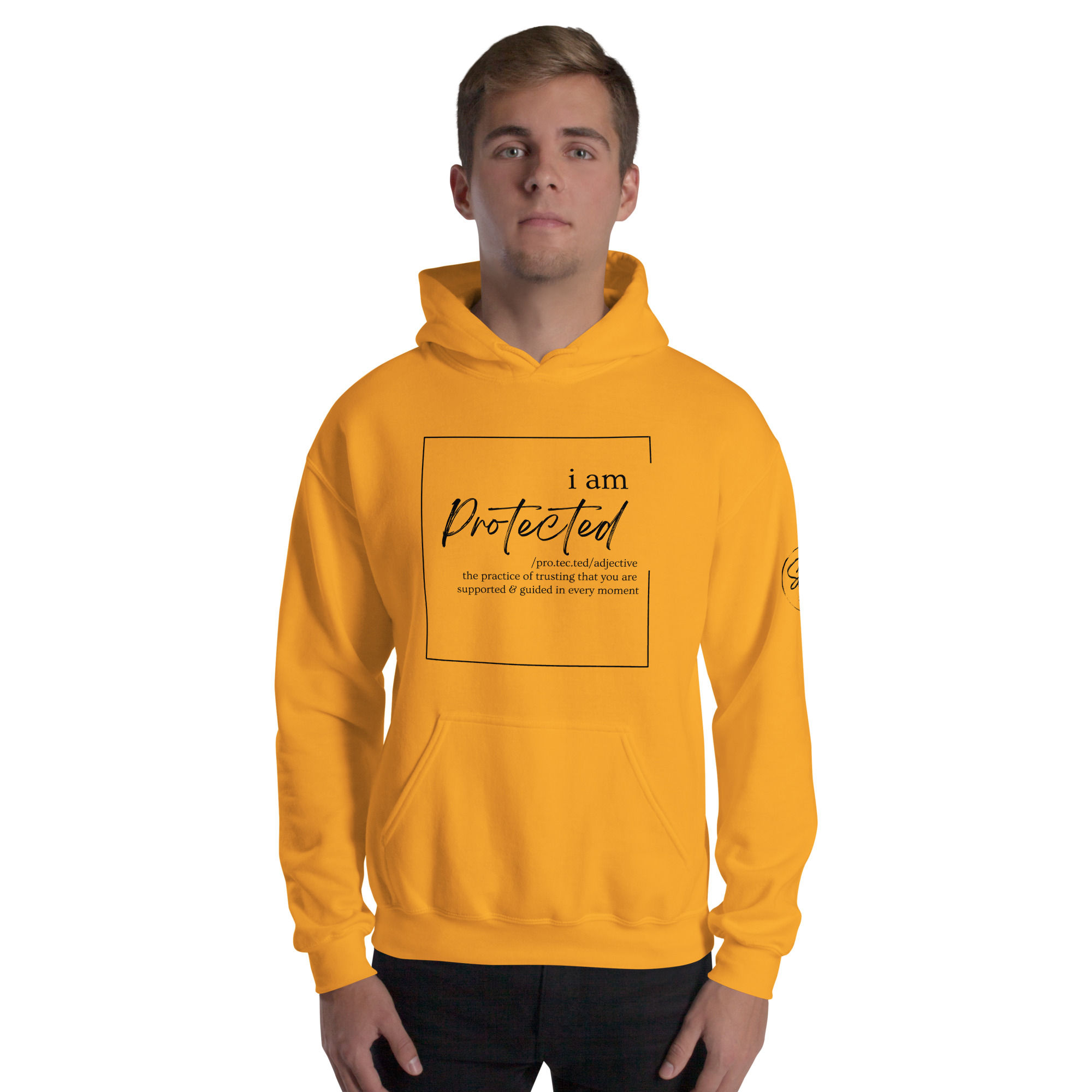 "I Am Protected", Loose Fit (Black Print)