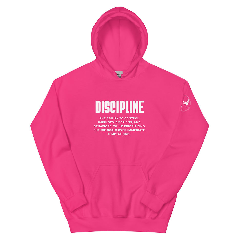 Thumbnail: "Discipline Sustains My Growth" Loose Fit (White Print)