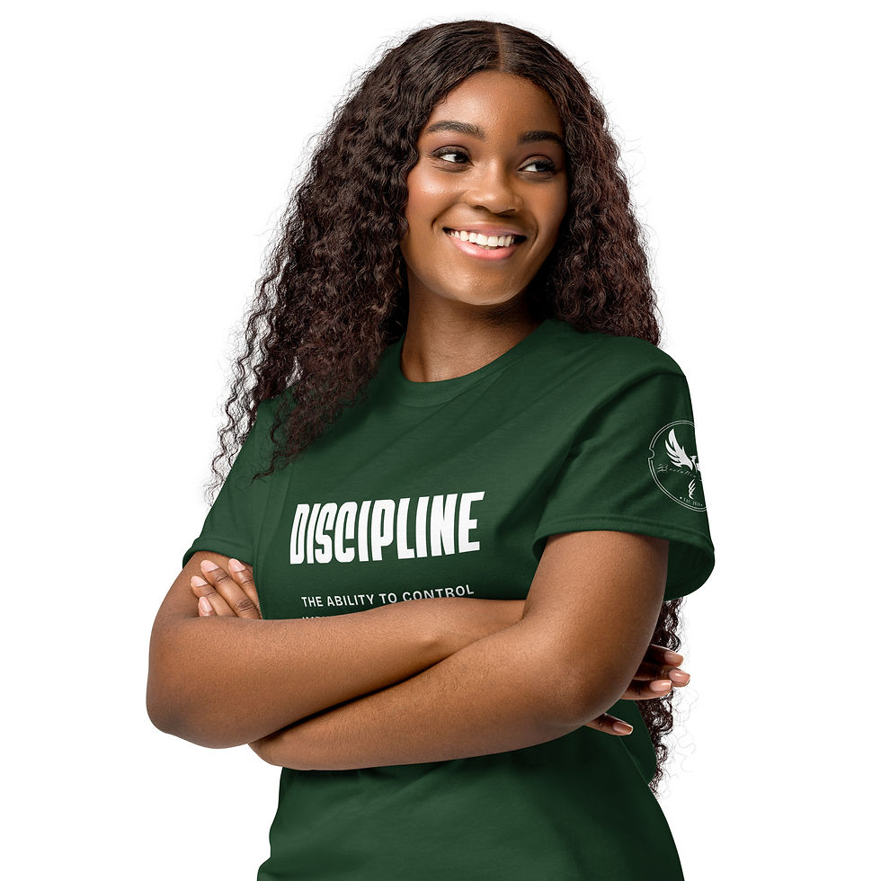 Thumbnail: "Discipline" DryBlend® T-Shirt (White Print)