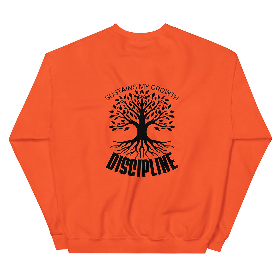Thumbnail: "Discipline Sustains My Growth" (Black Print)