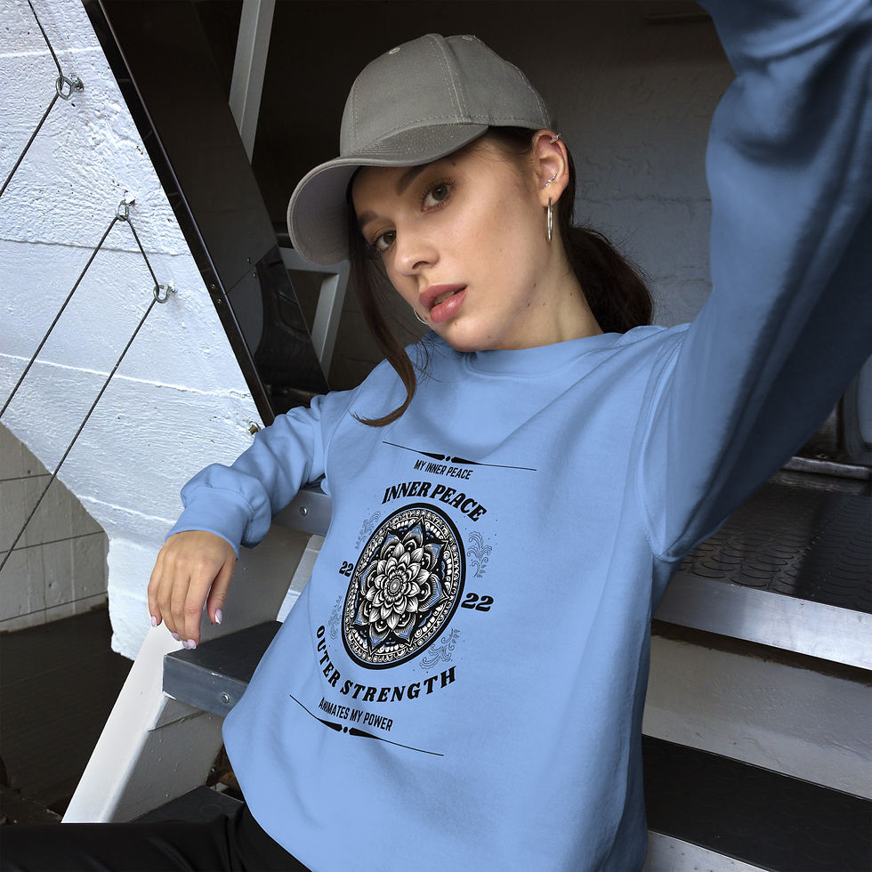 Thumbnail: "Inner Peace, Outer Strength" (Black Print)