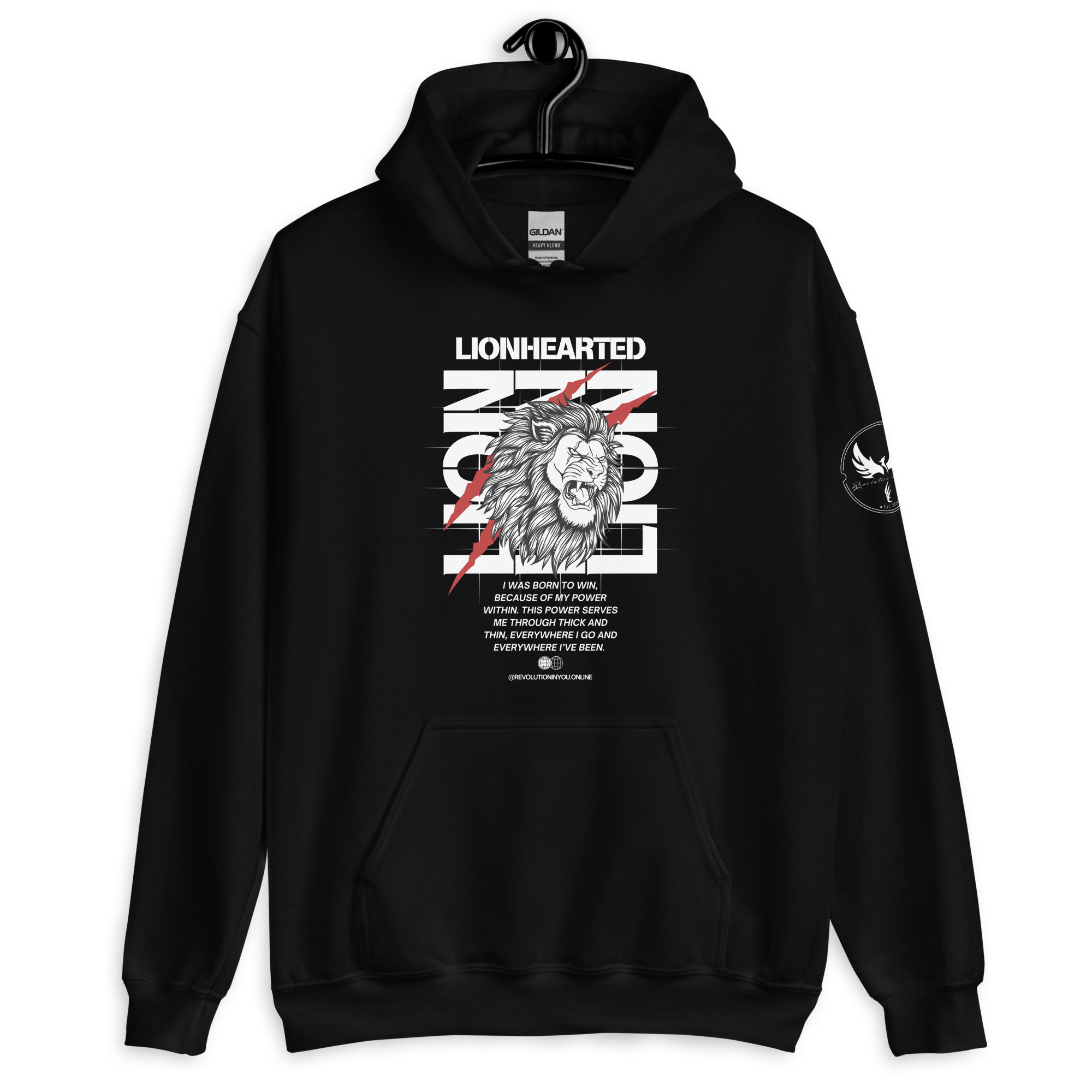 Lionhearted, Loose Fit (White Print)