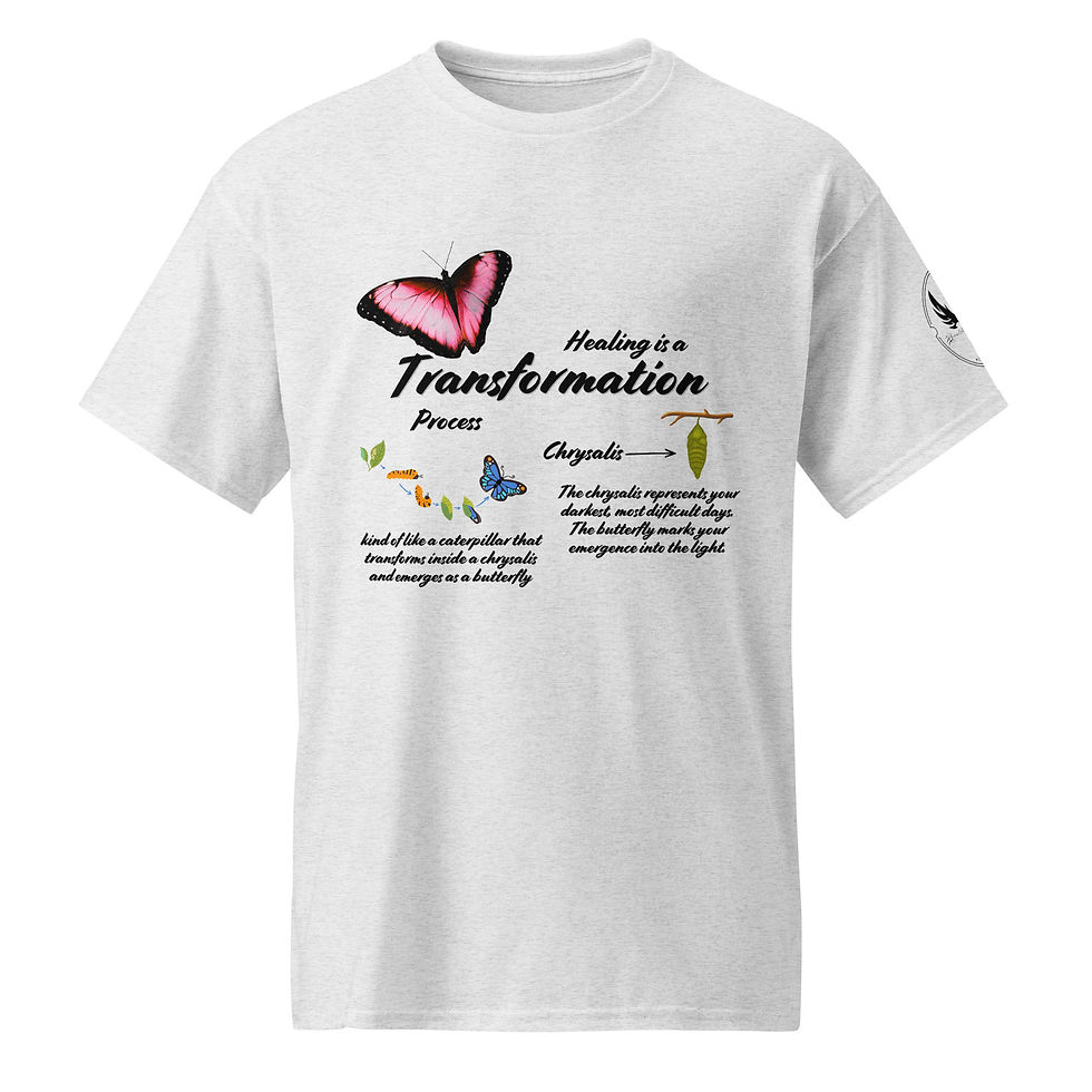 Thumbnail: "Healing Is a Transformation Process" DryBlend® T-Shirt (Black Print)
