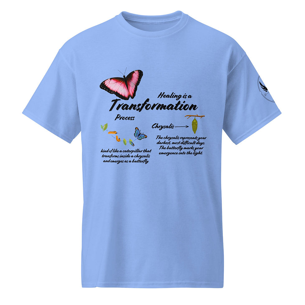 Thumbnail: "Healing Is a Transformation Process" DryBlend® T-Shirt (Black Print)