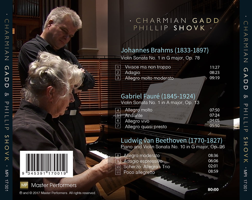 Thumbnail: Charmian Gadd Phillip Shovk BRAHMS FAURE BEETHOVEN