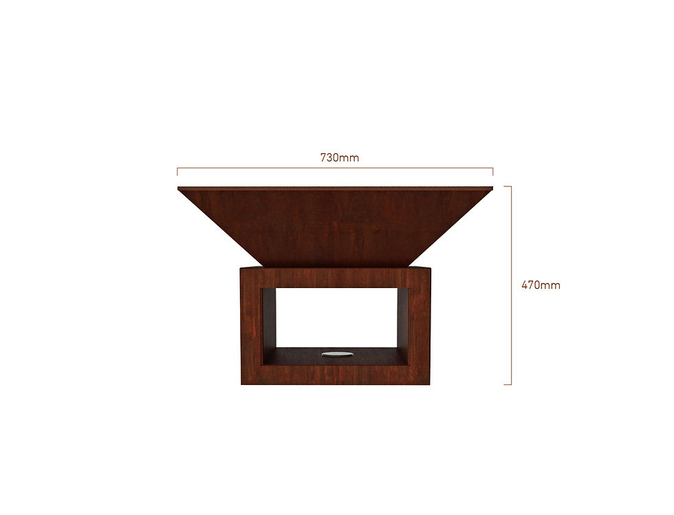 Miniature : Brasero en acier corten vue de face
