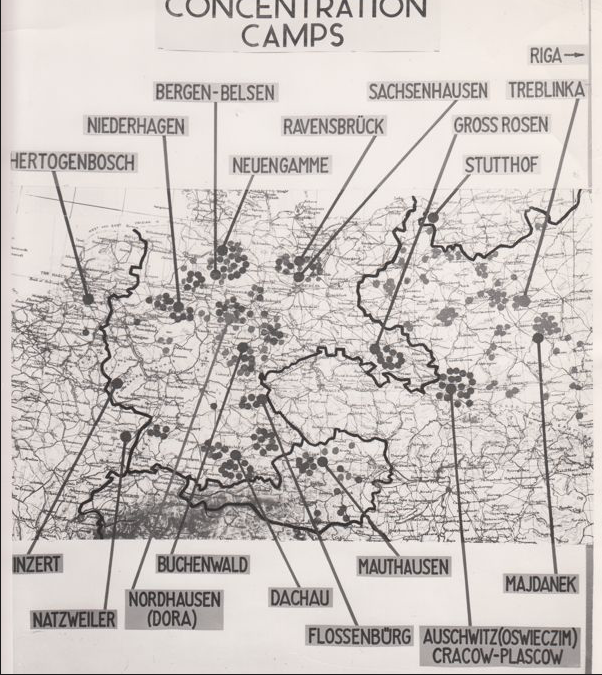 Carte camps de concentration