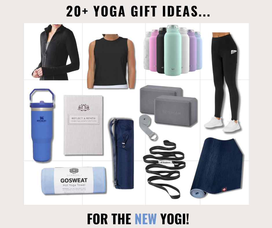 Yoga essentials and gifts ideas for anyone beginning a yoga practice.