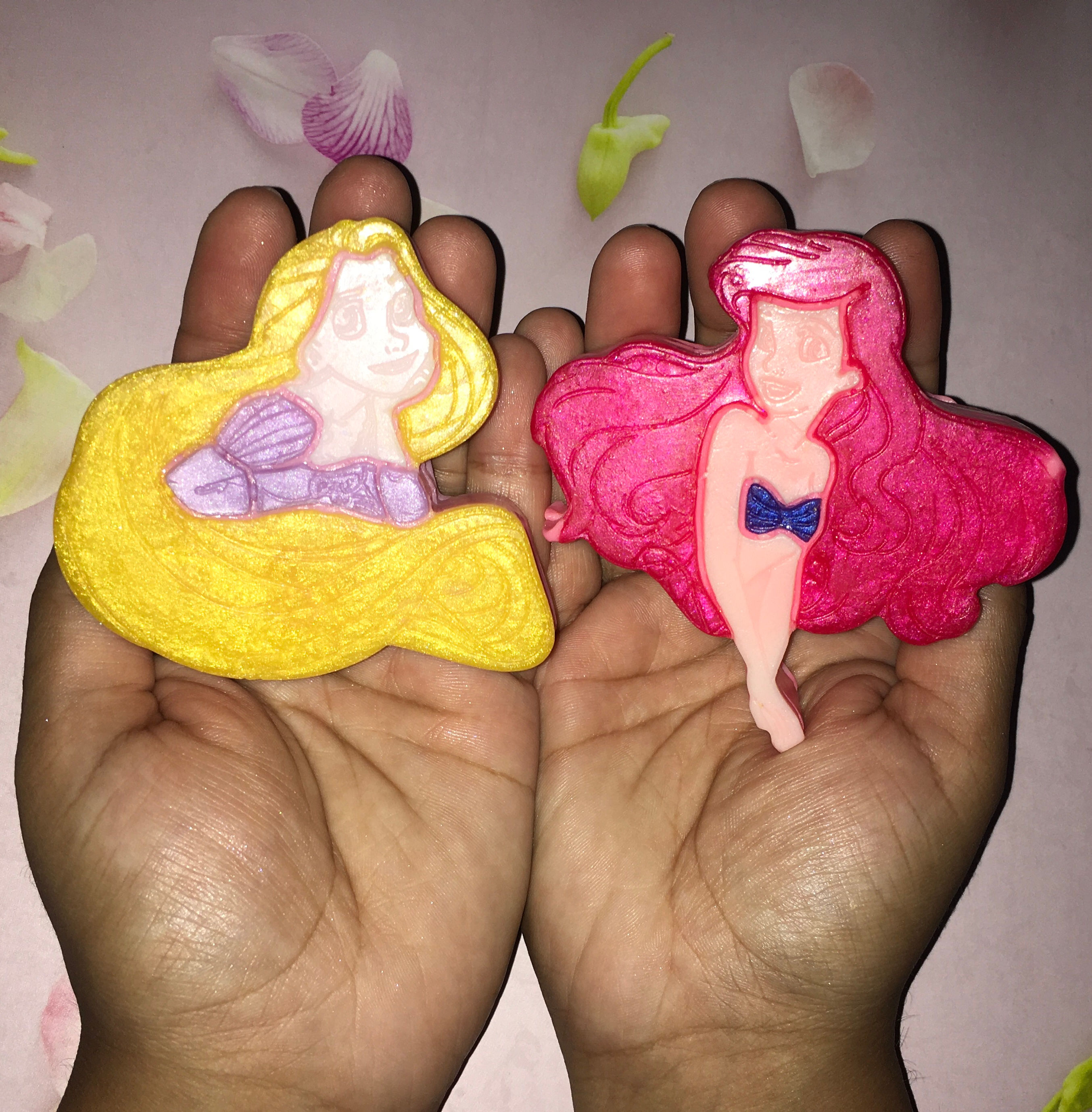 Set of two princess soap- Disney Inspired princess soaps/Packed in a gift box