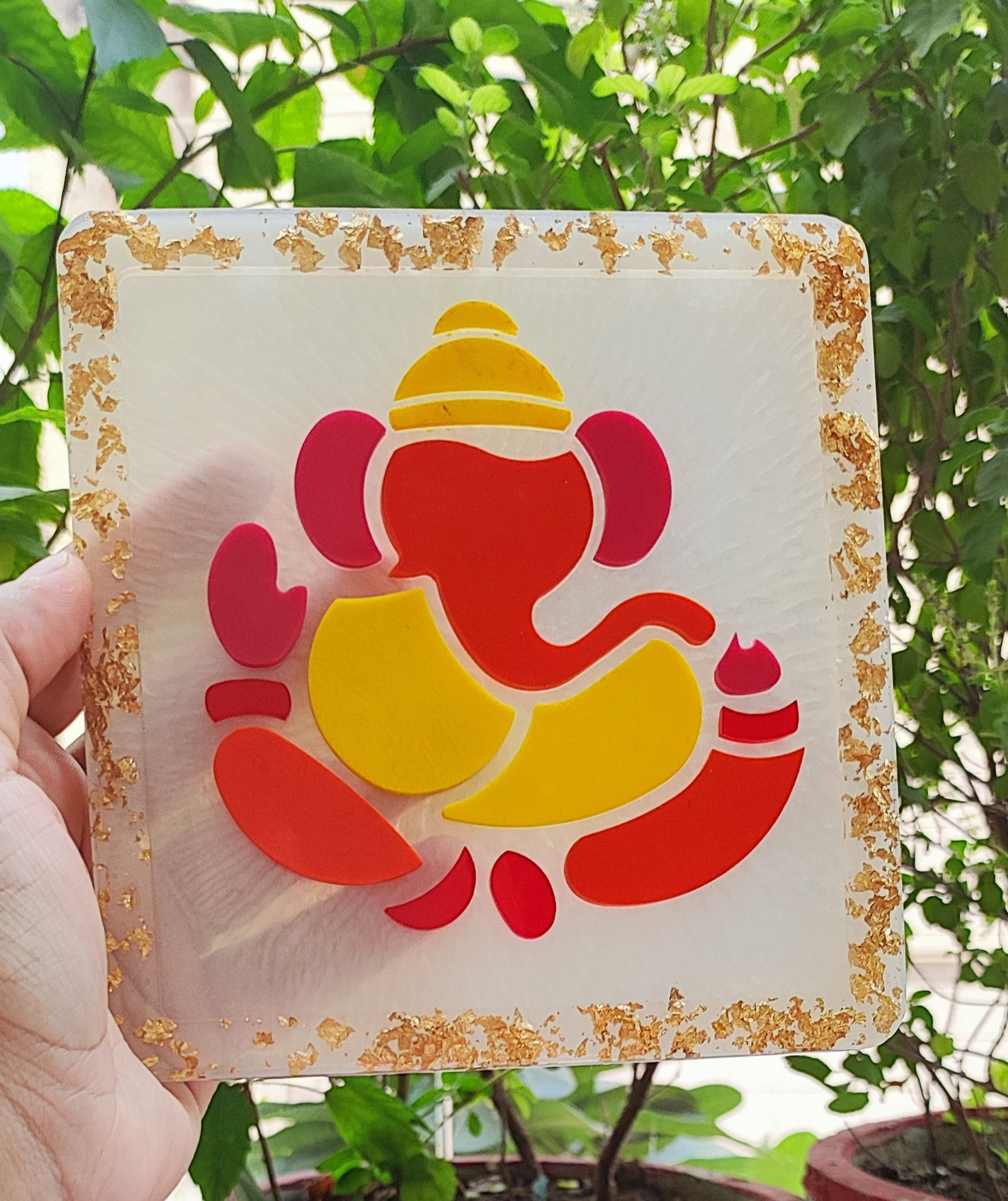 Lord ganesha Resin Frame with stand