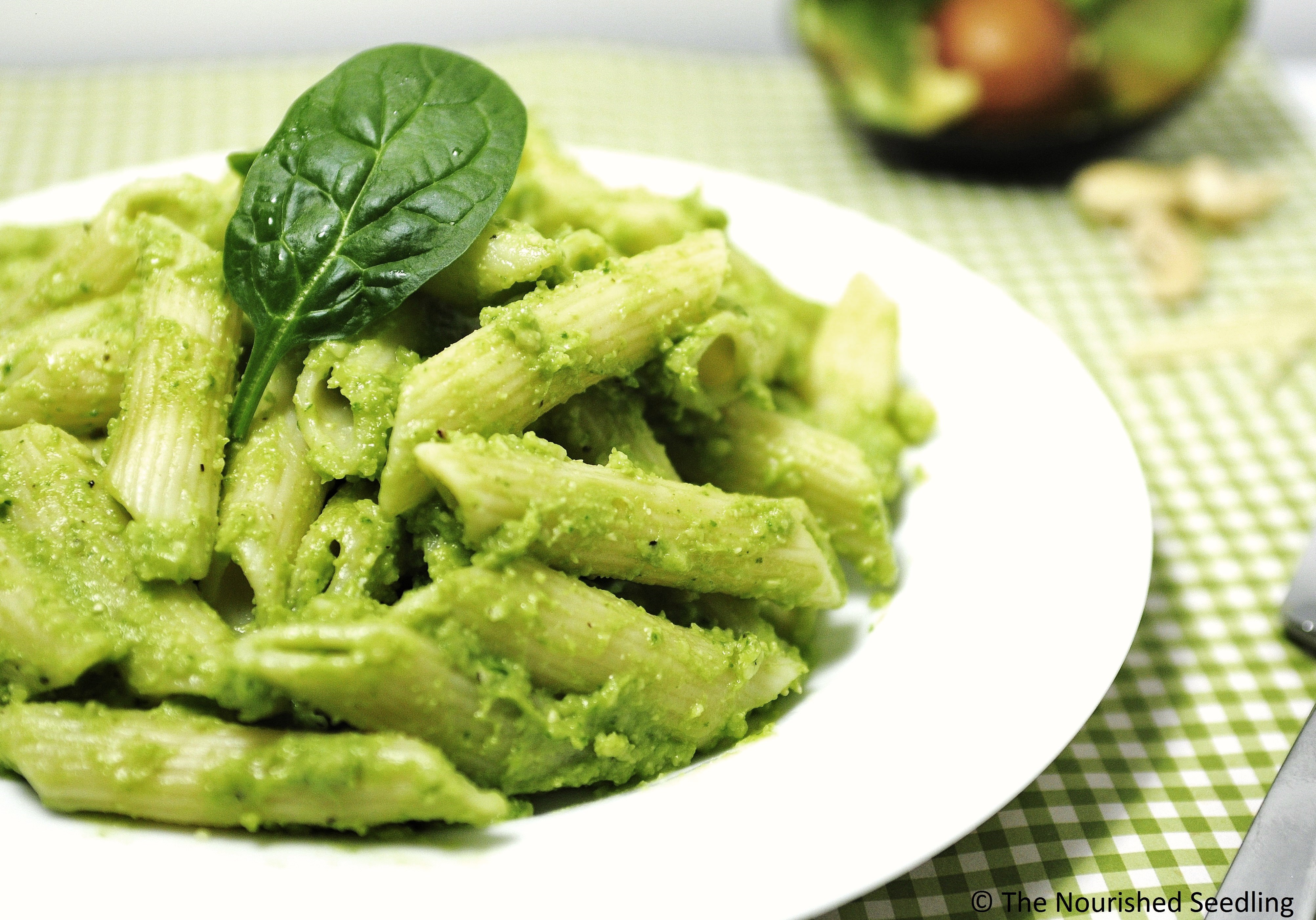 Creamy Avocado And Spinach Pasta