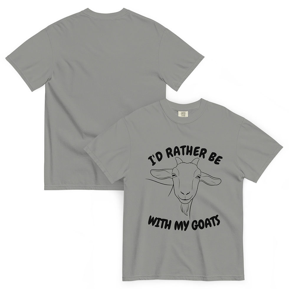 Thumbnail: I'd Rather be with my Goats Funny Shirt - Comfort Colors