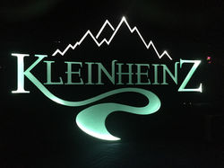 Custom Glass & Metal Residential Sign Illuminated | Thal Glass Studio Jackson Hole