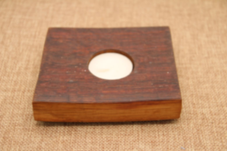 Bougeoir en bois - Douelle de barrique