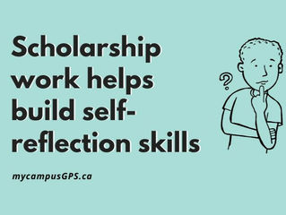 Scholarship work helps build self-reflection skills