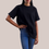 Thumbnail: Black Oversized T-Shirt Women's UK - 100% Organic Cotton