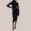 Thumbnail: Black Midi Dress Women's UK - 100% Organic Cotton