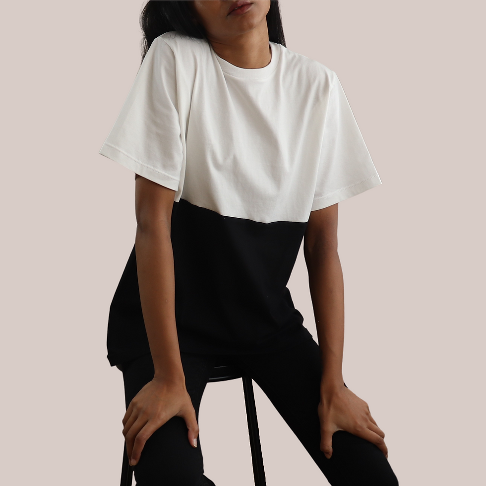 Thumbnail: Monochrome T-Shirt Women's UK - White 50/50 - 100% Organic Cotton