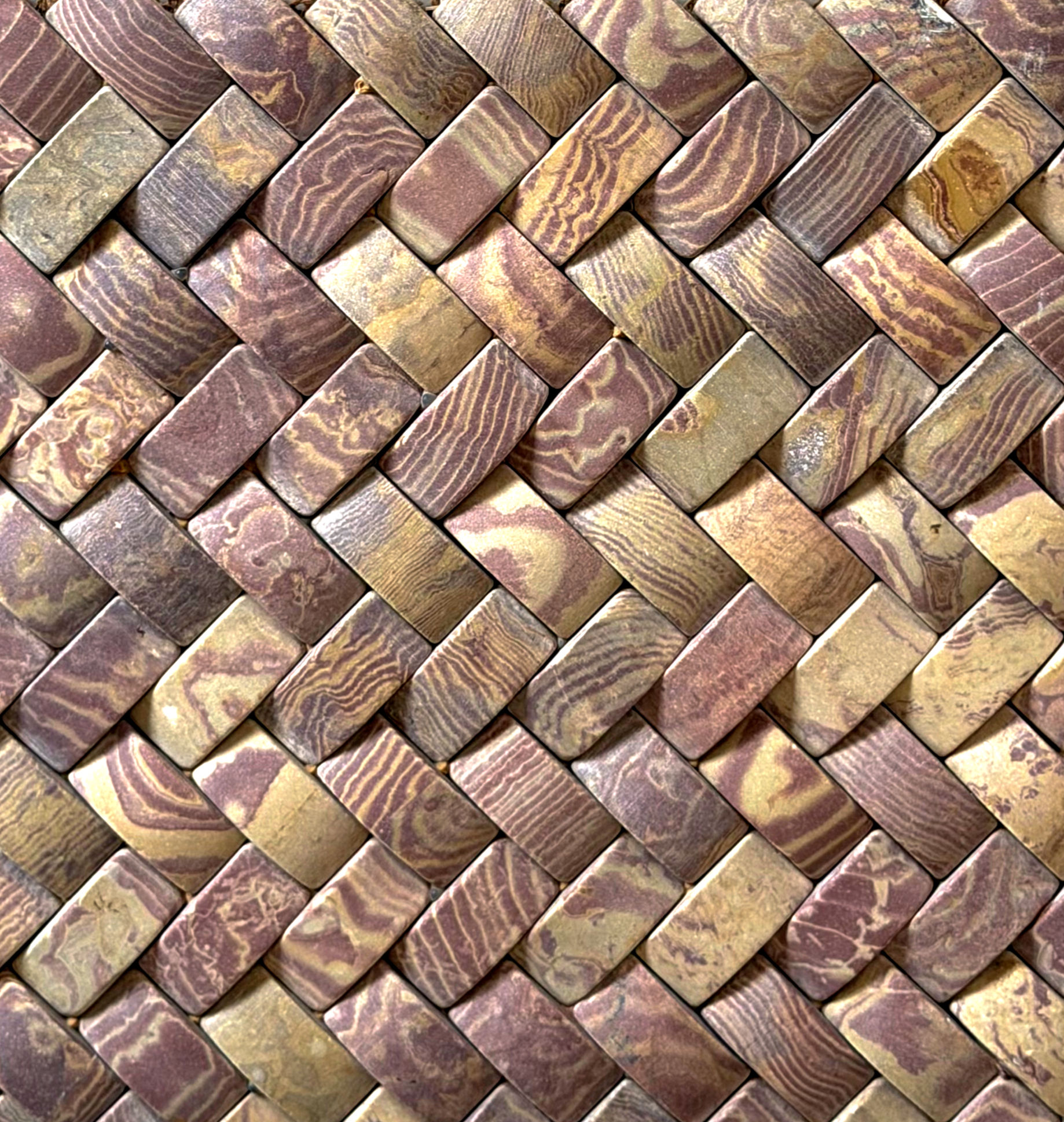 Red Wood - Marble Hexagon
