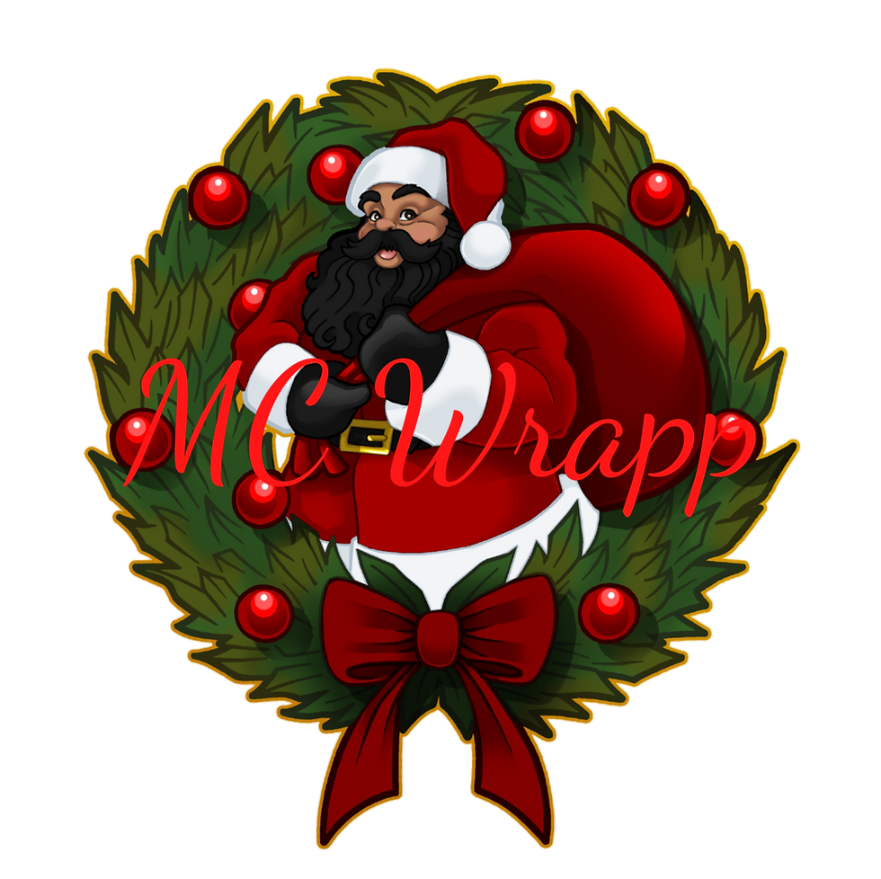 Medium Tone Wreath Santa